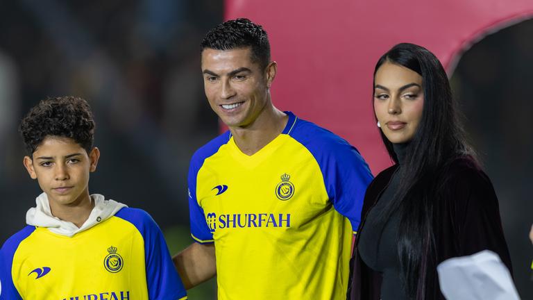 Ronaldo with his family 