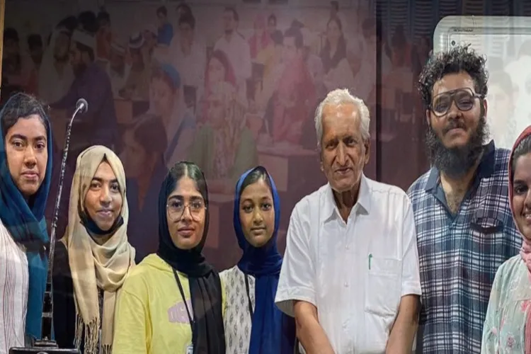 Professor Tripathi with his students after a lecture