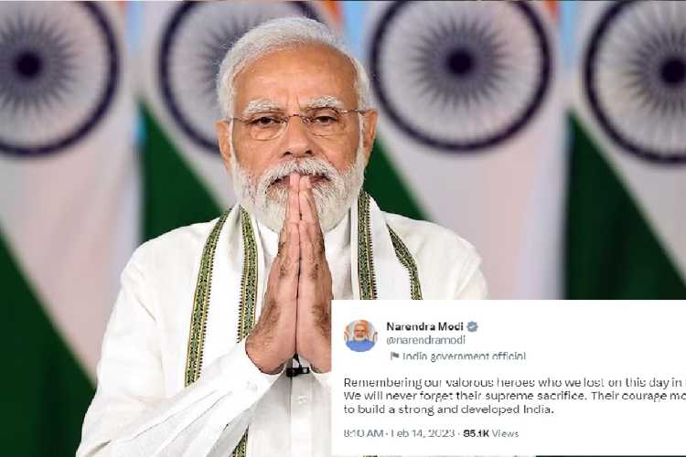 PM Modi paid tributes to the martyrs of the 2019 Pulwama terror attack 