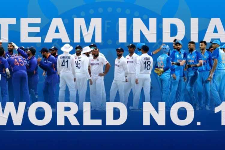 India has become No.1 team in all three formats of Cricket