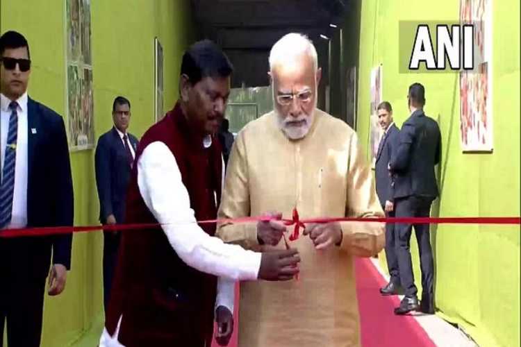 PM Modi inaugurating the 'Aadi Mahotsav' in New Delhi