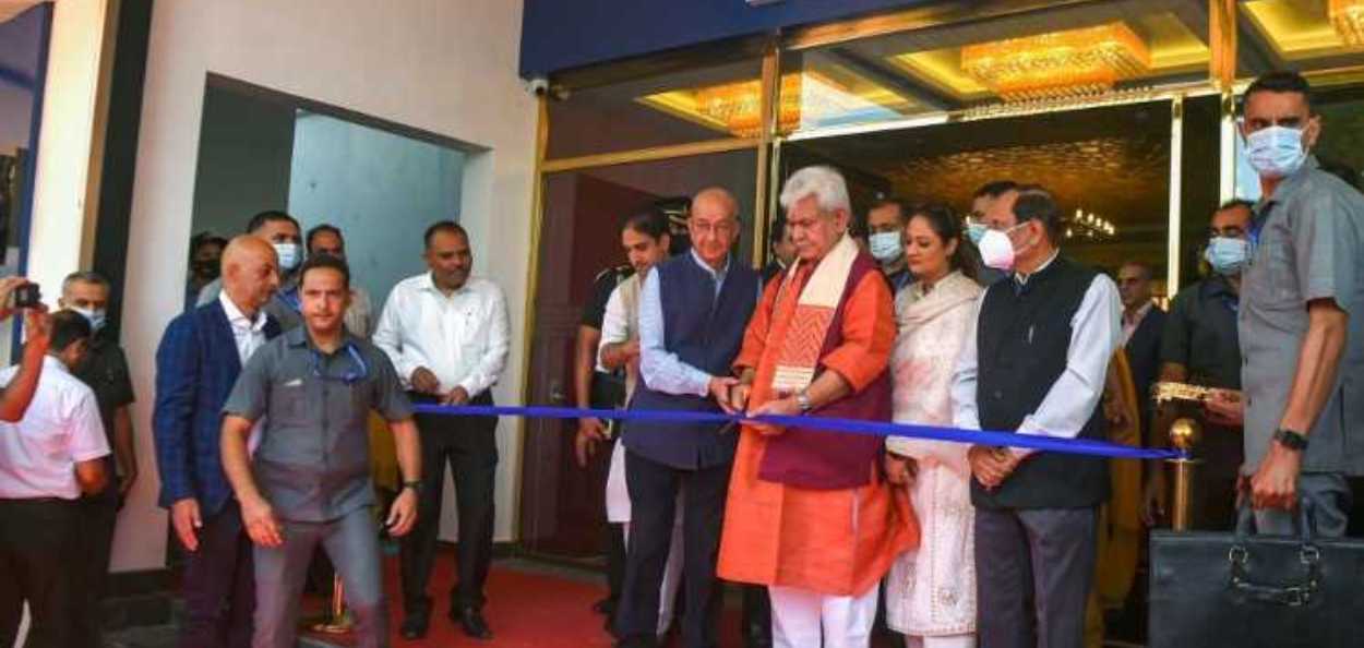 J&K Lt. Governor Manoj Sinha inaugurating the valley's first multiplex in Srinagar