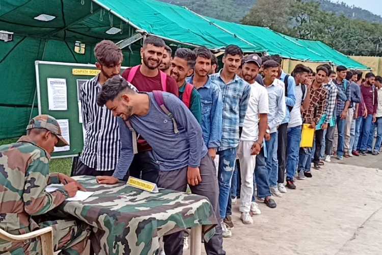 File image of an Agniveer recruitment camp