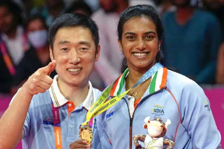PV Sindhu with Park Tae-Sang