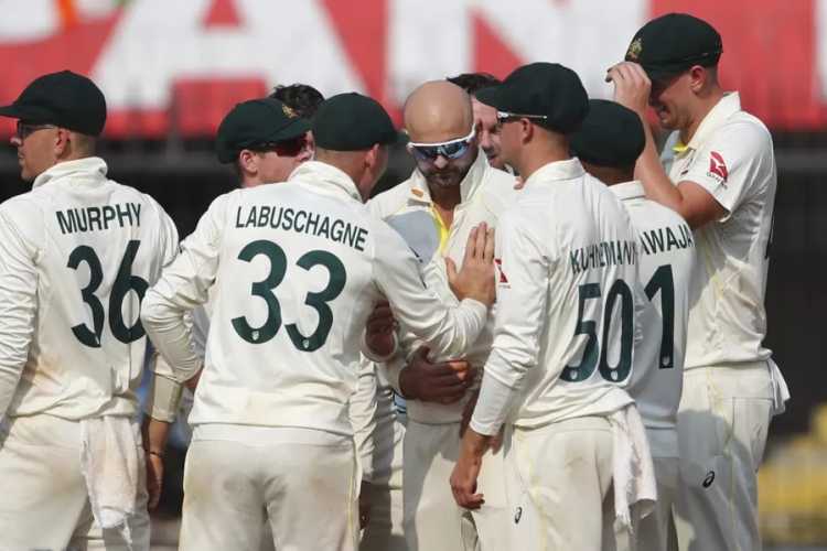 Nathan Lyon took eight wickets as India was bowled out for 163