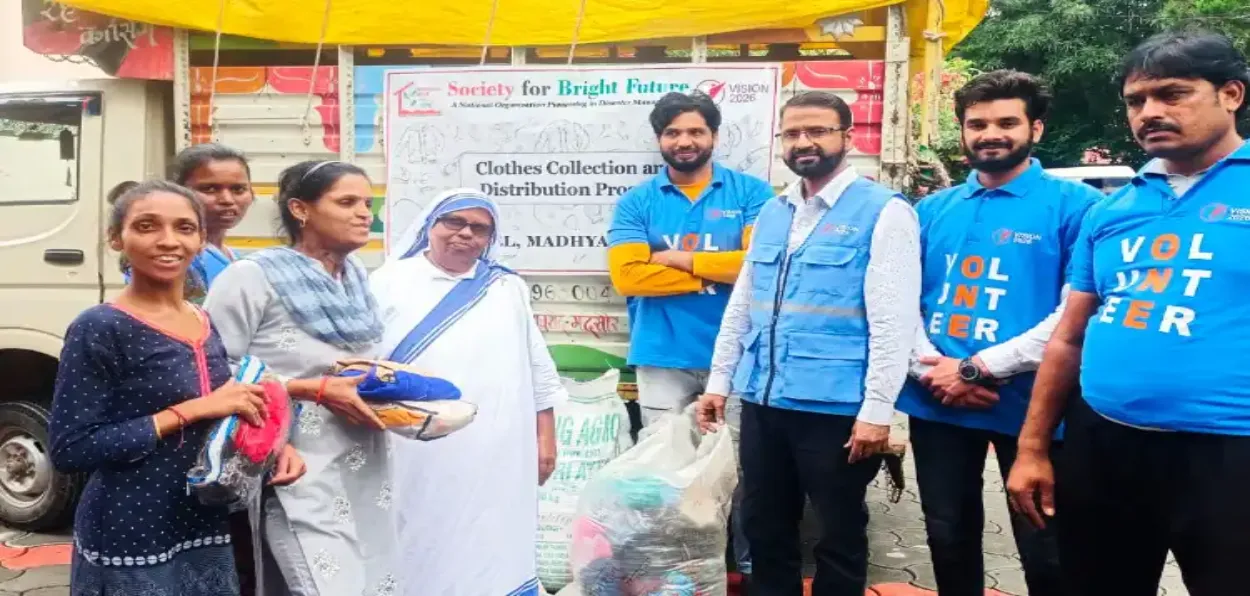 Gifting clothes in progress at a Cloth Bank