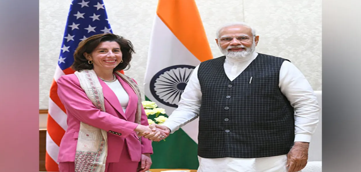 Visiting U.S. Secretary of Commerce with PM Narendra Modi 