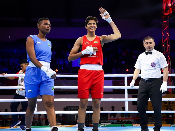 Jaismine Lamboria after winning her bout