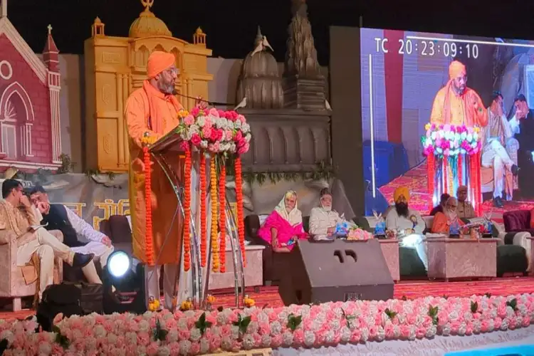 Participants at the World Peace festival in Bodh Gaya, Bihar