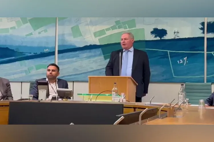  U.K. MP Bob Blackman speaking at a meeting in U.K.
