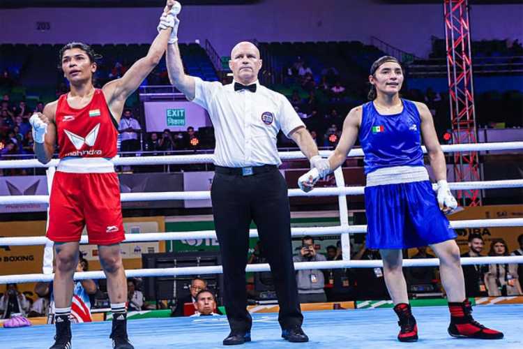 Nikhat Zareen marched into the quarter-finals of the IBA Women's World Boxing Championship