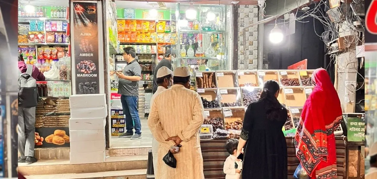 People stocking up on dry fruits and dates for Iftar during the month of Ramzan