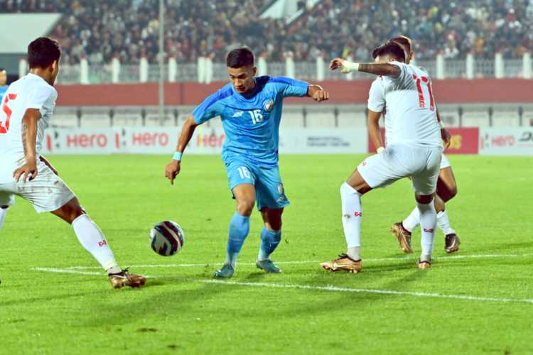 Action during the India-Myanmar tri-nation opener