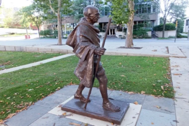 Mahatma Gandhi statue defaced in Canada