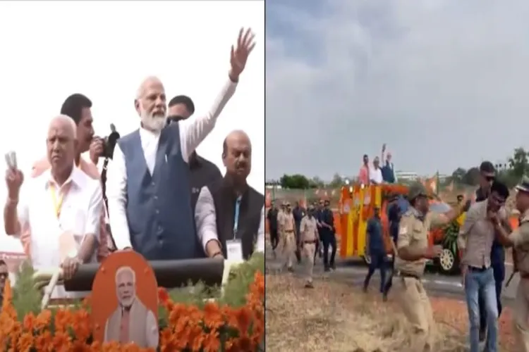Security breach during PM Modi's roadshow