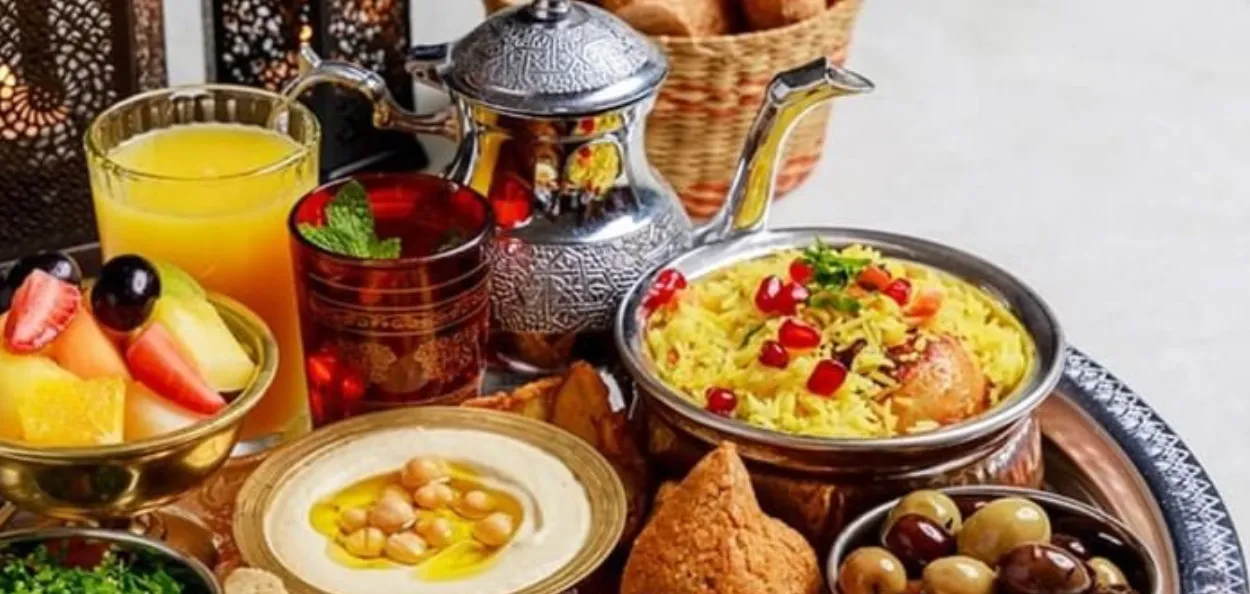 An Iftar table layout
