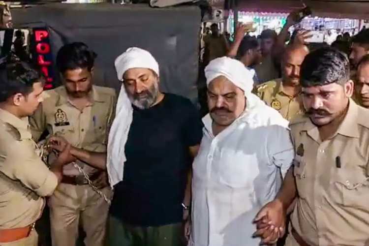 Atiq and Ashraf moments before they were killed in Prayagraj