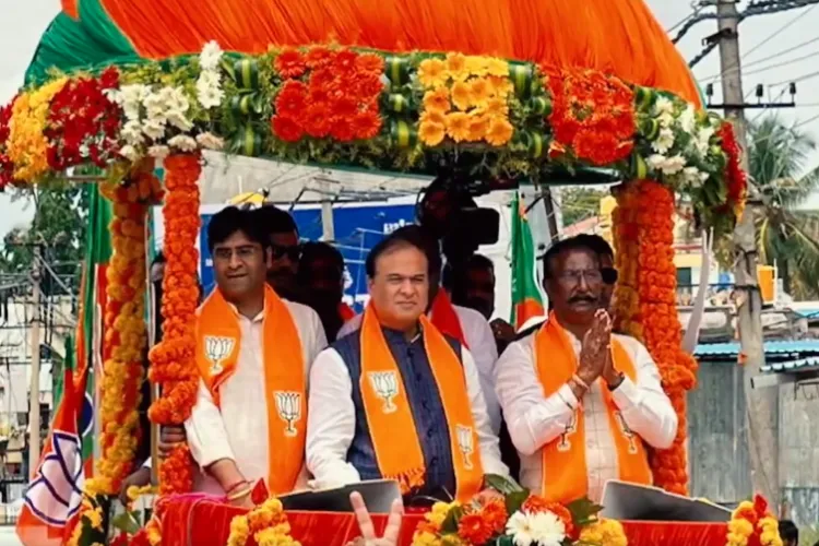 Assam Chief Minister Himanta Biswa Sarma campaigning in Karnataka assembly elections
