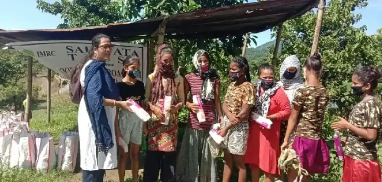 Sabina Sarkar (Extreme left) with women of remote areas of women  