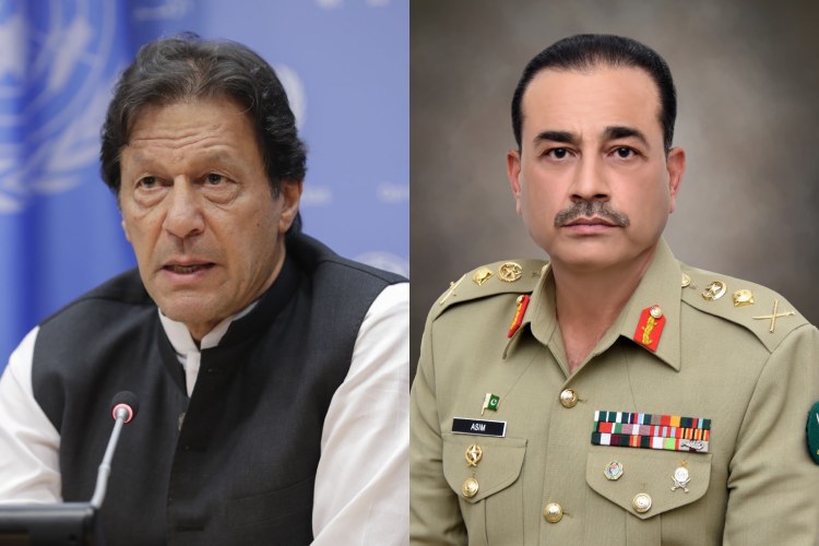 Pakistani leader Imran Khan and Army Chief Gen Asim Munir