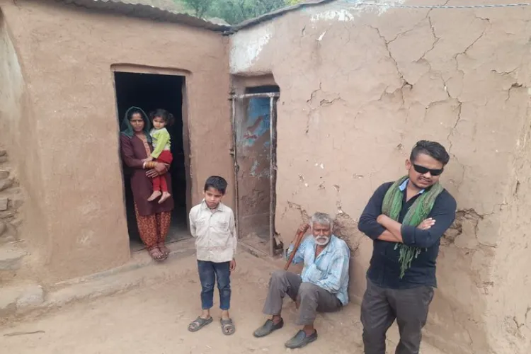Deepu's family in her village