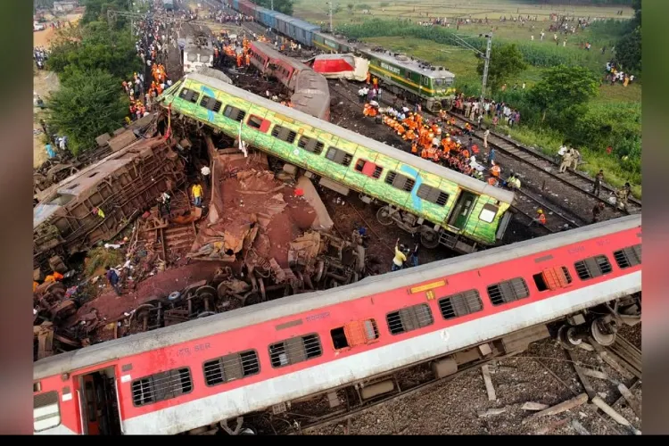 Odisha train accident spot