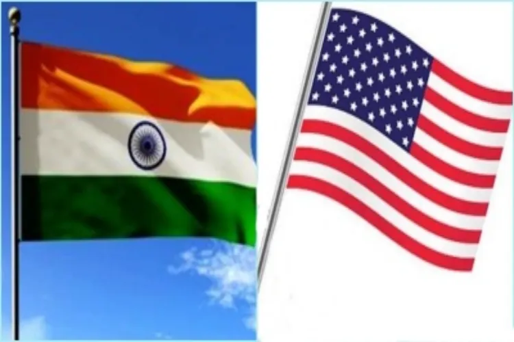 Flags of India and U.S.