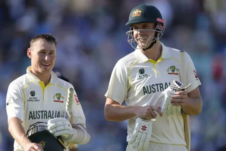 Marcus Labuschagne and Cameron Green were at the crease at stumps on day 3