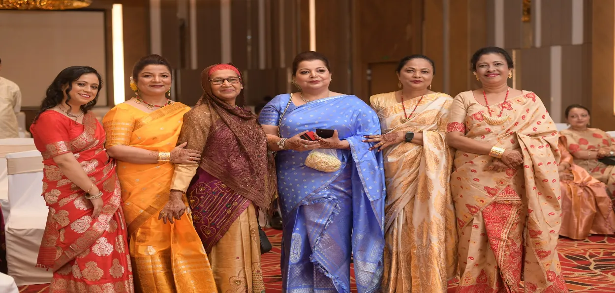 Assamese Muslim women wearing Mekhla-chadoor
