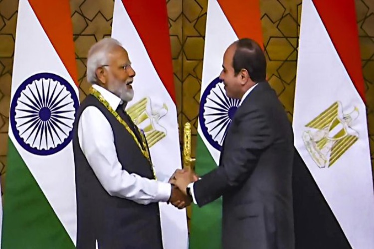 PM Modi with Egyptian President Abdel Fattah El-Sisi