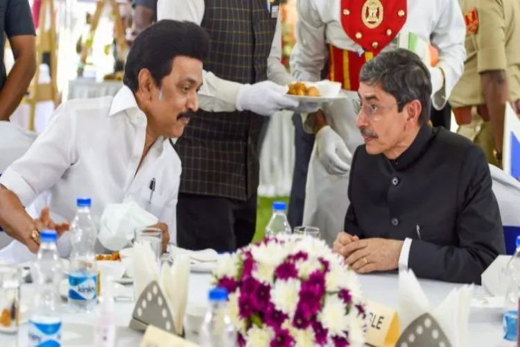  Tamil Nadu Chief Minister M K Stalin and Tamil Nadu Governor R N Ravi 