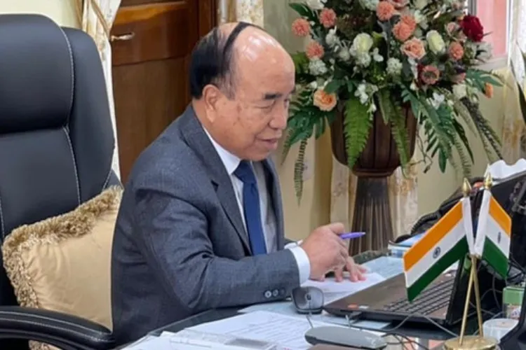 Mizoram Chief Minister and president of the ruling Mizo National Front (MNF) Zoramthanga 
