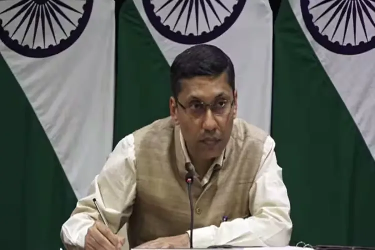 MEA Official Spokesperson Arindam Bagchi addressing mediapersons on Thursday