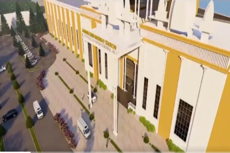Image of a redeveloped Railway station (Indian railways)