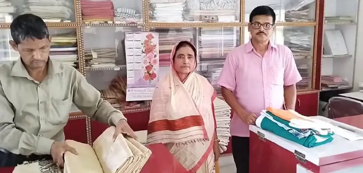 Rehan Cheni at sales counter of the Barkhetri Development Committee