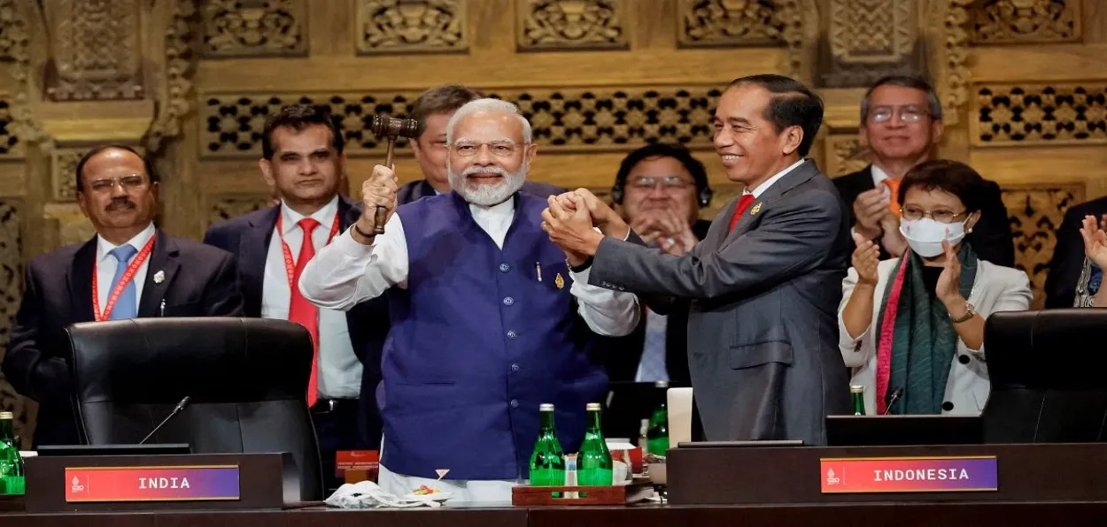 Prime Minister Narendra Modi taking over the Presidentship of G-20