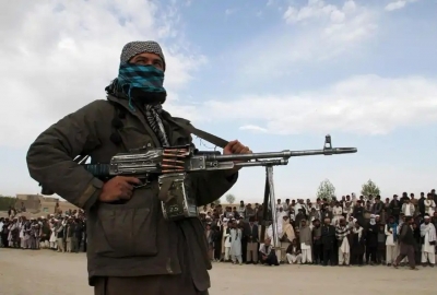 A Taliban militant