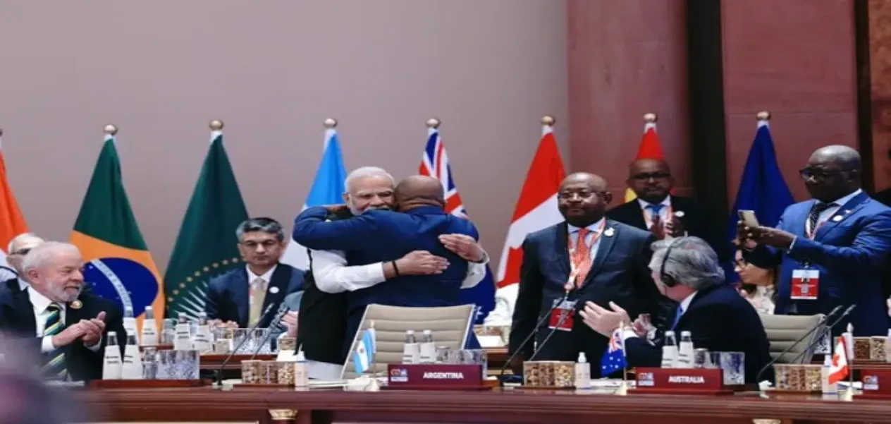 Prime Minister Narendra Modi announced the African Union as a  permanent member of the Group of 20 countries