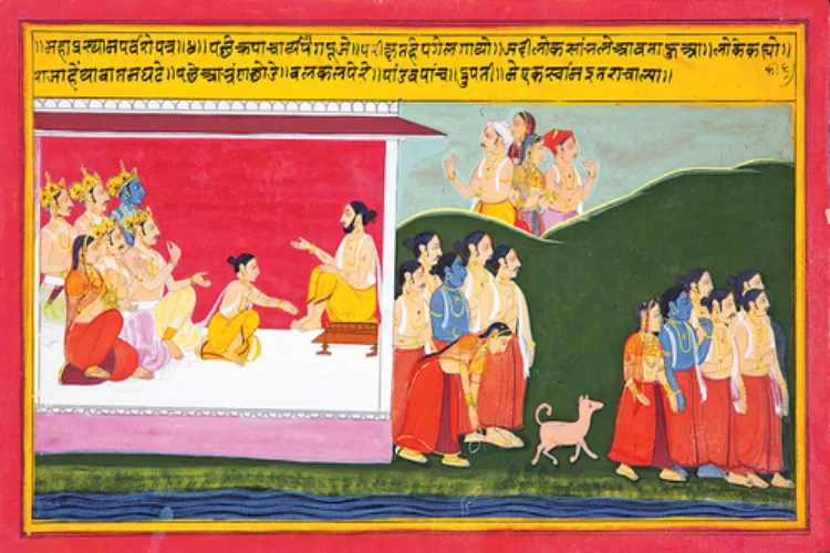 The Mahabharata: Mewari Miniature Paintings (1680 - 1698) by Allah Baksh