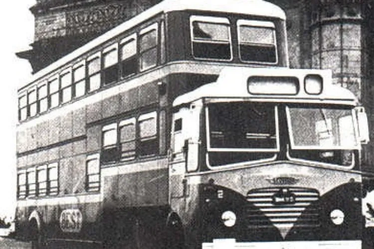 Iconic non-air-conditioned double-decker BEST buses