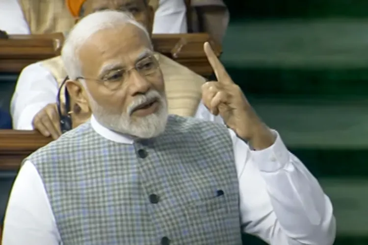 Prime Minister Narendra Modi at the old Parliament House
