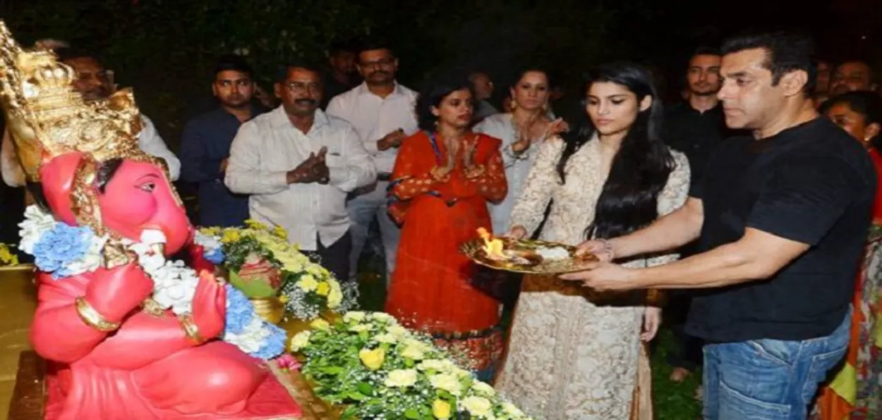 Bollywood actor Salman Khan celebrating Ganesh Chaturthi (File)