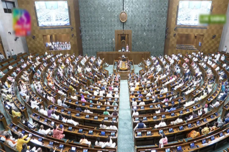 Lok Sabha session in the new Parliament building