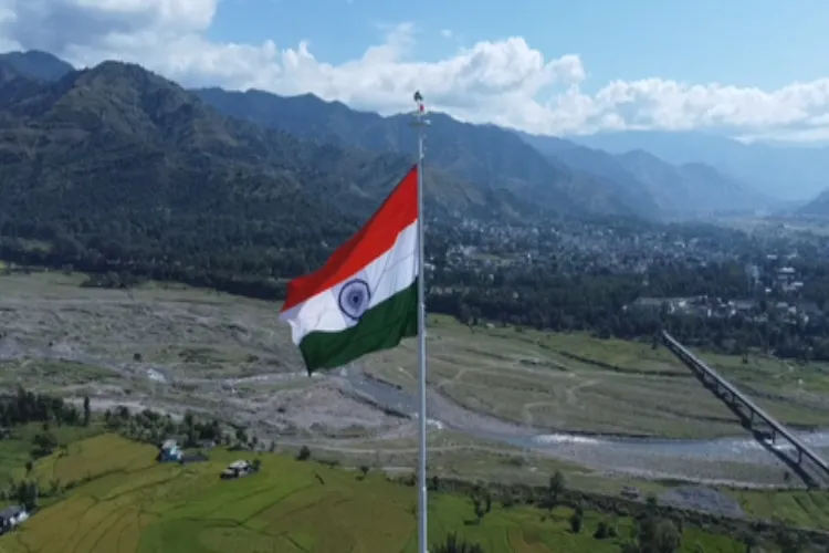 The national flag at the War Memorial in J&K's Poonch