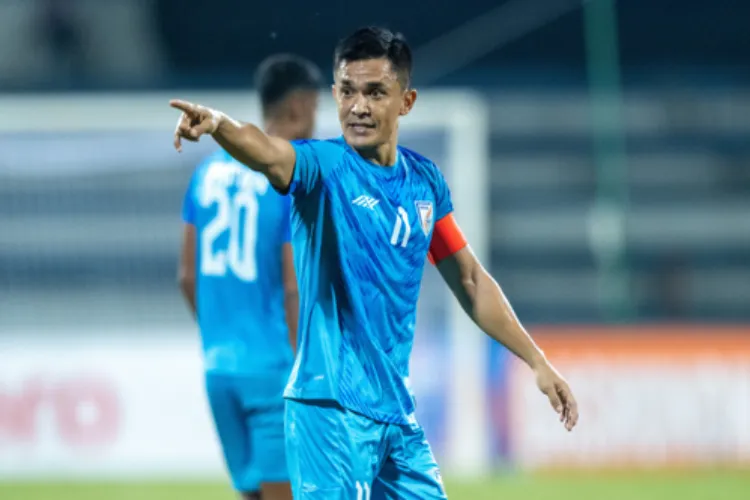India's forward and goal poacher Sunil Chhetri