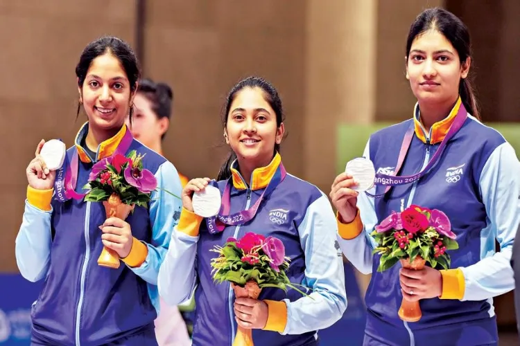 India won five medals in shooting and rowing events in Asian Games