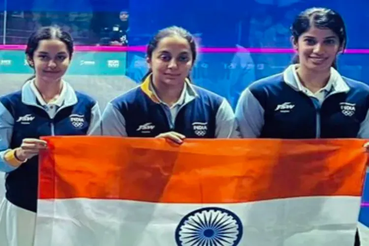 The Indian women's squash team won bronze medal 