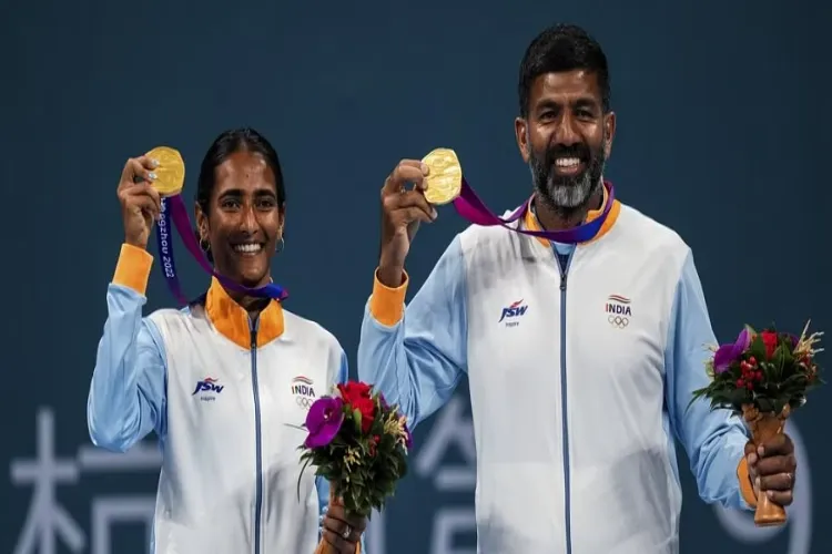  Rohan Bopanna, Rutuja Bhosale won gold in the Mixed doubles