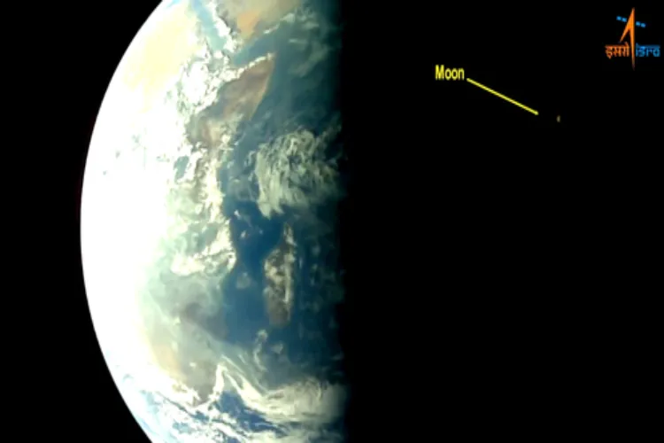 An image showing how Aditya-L1 is navigating its path 