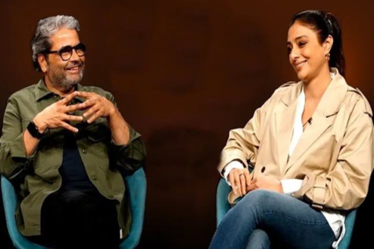 Filmmaker Vishal Bharwaj with actress Tabu